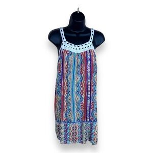 LARGE ANGIE SOUTHWEST TANK WESTERN BEADED EMBROIDERED SLEEVELESS TOP